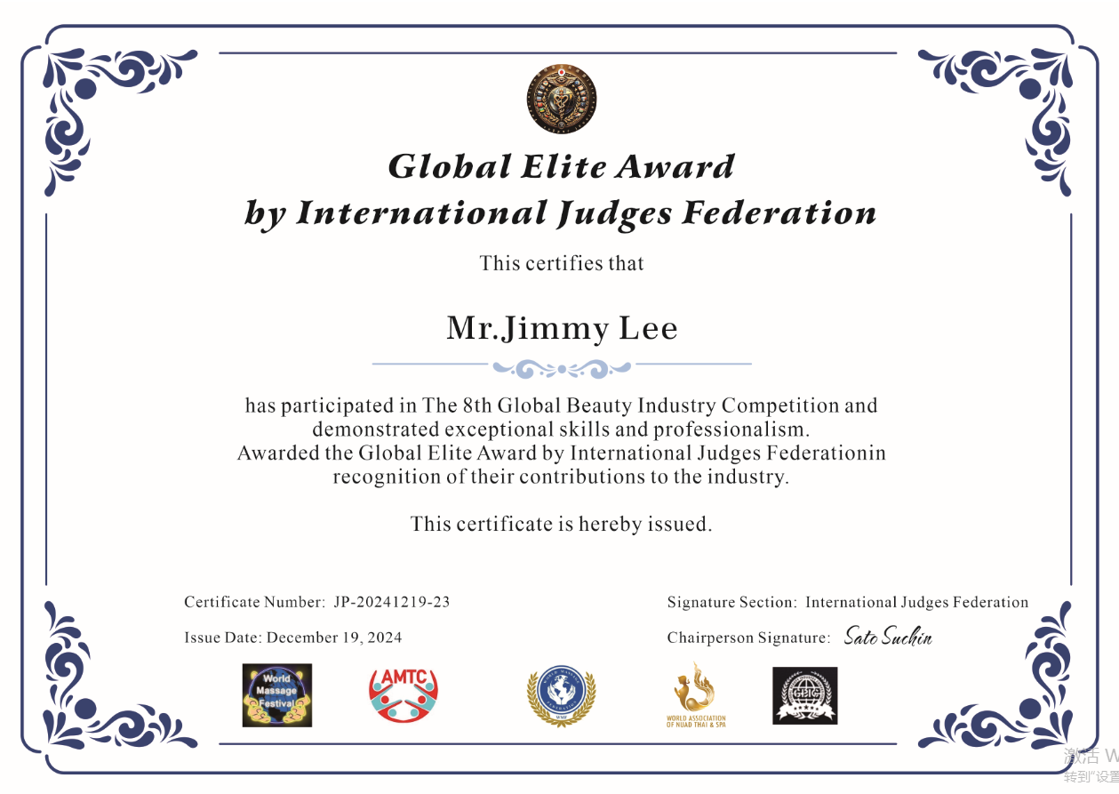 JIMMY LEE Global Elite Award